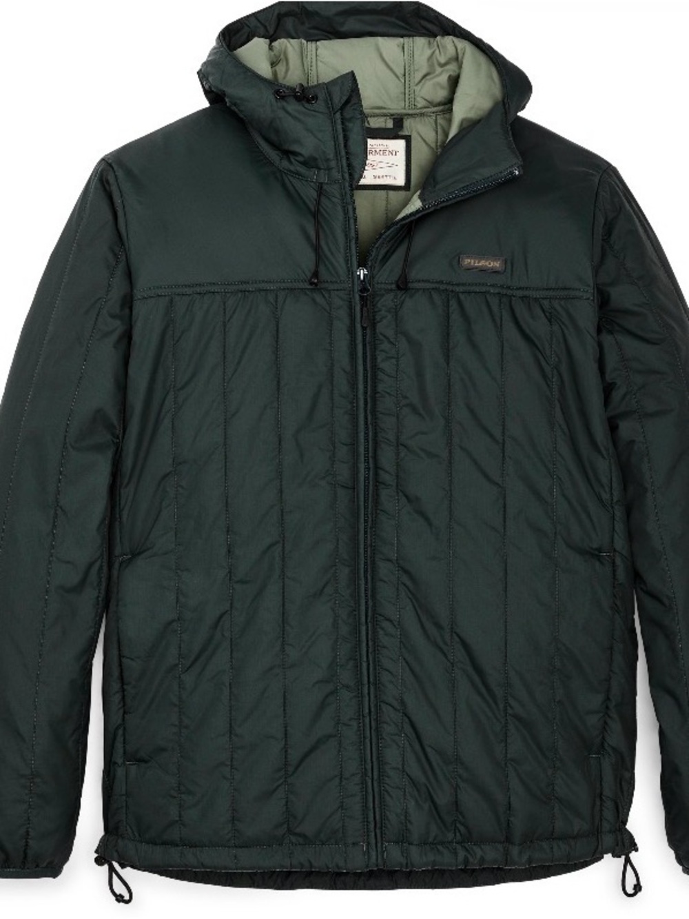 Filson Men's Hooded Ultralight Jacket - Dark Spruce